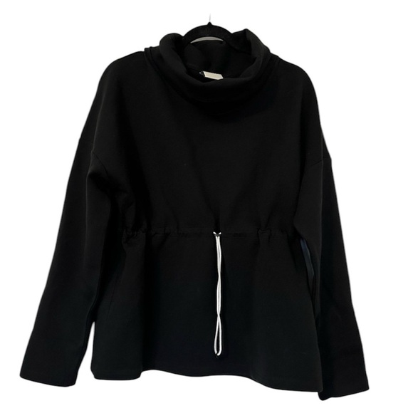 Varley Barton Sweatshirt Cinch Waist Black Funnel Neck Small Womens - Picture 3 of 8